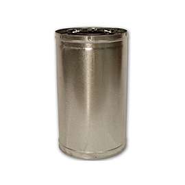 Comfort Flame 18-8DM Chimney Pipe, 12-3/8 in OD, 18 in L, Galvanized Steel