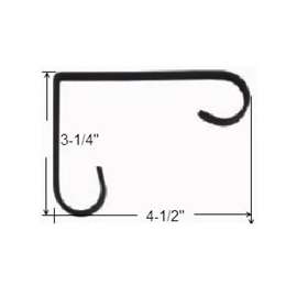 Landscapers Select GB0173L Plant Bracket, 4-1/4 L, Steel, Black, Wall Mount Mounting