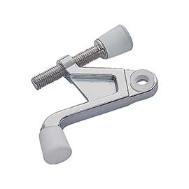 Prosource H20-B032C-PS Heavy-Duty Hinge Pin Door Stop, 2-3/4 in Projection, Die-Cast Zinc & Plastic, Chrome