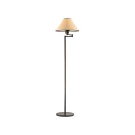 Boston Harbor AF-8008-VB Floor Lamp, 120 V, 100 W, 1-Lamp, Incandescent Lamp, Metal & Fabric Shade