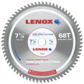 Metal Cutting Circular Saw Blades, 7 1/4 in, 68 Teeth