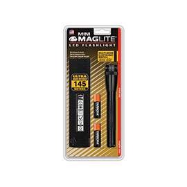 MagLite SP2201H Handheld Flashlight, 3 V, 3 W, LED Lamp, Alkaline Battery, Black