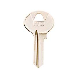 HY-KO 11010BO1 Key Blank, Brass, Nickel, For: Boomer Cabinet, House Locks and Padlocks