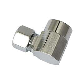Plumb Pak PP77PCLF Water Supply Connector, 1/2 x 3/8 in, Compression x Sweat, Chrome