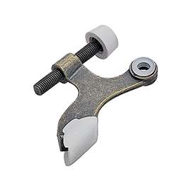 Prosource H20-B041C-PS Deluxe Hinge Pin Door Stop, 2-5/8 in Projection, Die-Cast Zinc & Plastic, Antique Brass