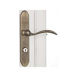 Larson QuickFit Series 20297820 Door Handleset, Metal, Antique Brass