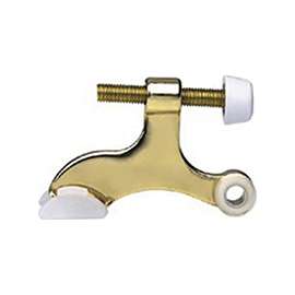 Prosource H20-B040C-PS Deluxe Hinge Pin Door Stop, 2-5/8 in Projection, Die-Cast Zinc & Plastic, Polished Brass