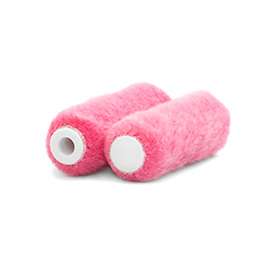RollerLite Mo-Tech 3EMT025D Roller Cover, 1/4 in Thick Nap, 3 in L, Dralon Cover, Pink