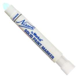 Quik Stik+ Oily Surface Mini Solid Paint Marker, 5/16 in dia Medium Bullet, White