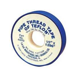 PTFE Pipe Thread Tapes, 260 in L X 1/2 in W