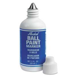 Ball Paint Marker Markers, 1/8 in Tip, Metal Ball Point, Blue