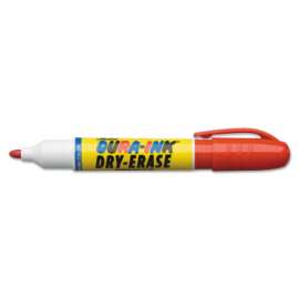 Dura-Ink Dry Erase Markers, Red, 1/8 in, Felt