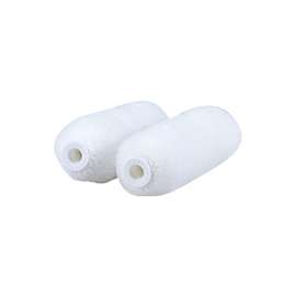 RollerLite White Velvet 4EWV025D Mini Roller Cover, 1/4 in Thick Nap, 4 in L, Dralon Cover, White