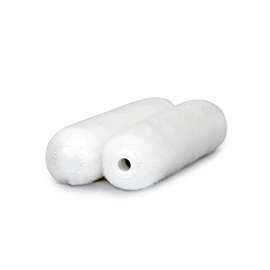 RollerLite White Velvet 6WV038D Mini Roller Cover, 3/8 in Thick Nap, 6 in L, Dralon Cover, White