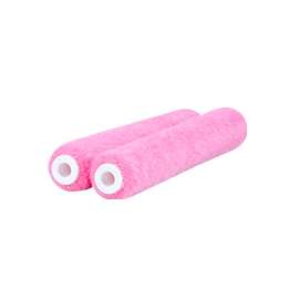 RollerLite Mo-Tech 6MT025D Mini Roller Cover Refill, 1/4 in Thick Nap, 6 in L, Dralon Cover, Pink