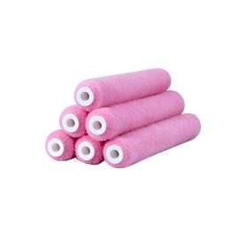 RollerLite Mo-Tech 6MT025-6 Roller Cover, 1/4 in Thick Nap, 6 in L, Dralon Cover, Pink