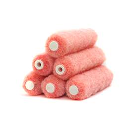 RollerLite All Purpose 6AP050-6 Mini Roller Cover, 1/2 in Thick Nap, 6 in L, Polyester Cover, Pink