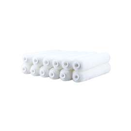 RollerLite White Velvet 6WV038-12 Mini Roller Cover, 3/8 in Thick Nap, 6 in L, Dralon Cover, White