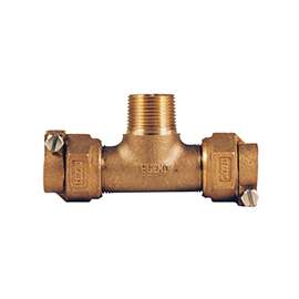 Legend T-4440NL Series 313-384NL Pipe Tee, 3/4 in, Pack Joint x MNPT, Bronze, 100 psi Pressure