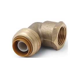 SharkBite U308LFA Pipe Elbow, 1/2 in, 90 deg Angle, Brass, 200 psi Pressure