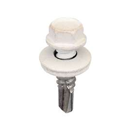 Acorn International SW-MM141W250 Screw, #14 Thread, Hex Drive, Self-Drilling, Self-Tapping Point, Steel, Powder-Coated