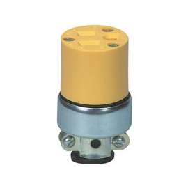 Eaton Wiring Devices WD2887 Electrical Connector, 2 -Pole, 15 A, 125 V, NEMA: NEMA 5-15, Yellow