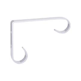 Landscapers Select GB0183L Plant Bracket, 4-1/4 L, Steel, White, Wall Mount Mounting