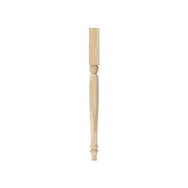 Waddell 2915 Table Leg, 21-1/4 in H, 2-1/4 in W, Pine Wood, Natural, Smooth Sanded