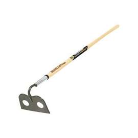 Vulcan Hoe Mortar, Gray, Nickel Ferrule Blade, Perforated Blade, 7 In W, Lacquered Ash Handle, 60 In Handle
