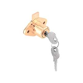 Defender Security U 9947KA Lock, Cam, Keyed Lock, Stainless Steel, Brass