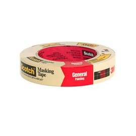 Scotch 2050.1 Masking Tape, 60.1 yd L, 1 in W, Paper Backing, Beige