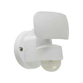 PowerZone O-OV-1400M-PW Security Light, 110/240 V, 15 W, 1-Lamp, LED Lamp, Daylight Light, 1400 Lumens, Plastic Fixture