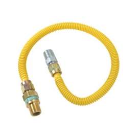 BrassCraft ProCoat Series CSSD44R-48 P Gas Connector, 1/2 x 1/2 in, Stainless Steel, 48 in L
