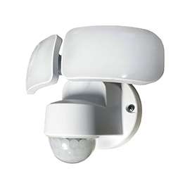 PowerZone O-OV-2200M-PW Security Light, 110/240 V, 24 W, 2-Lamp, LED Lamp, Daylight Light, 2200 Lumens, Plastic Fixture