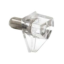 Prime-Line 959-8814 Shelf Support Peg 15 lb, Metal/Plastic, Clear