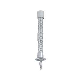 Prosource H61-Z015C-PS Light-Duty Door Stop, 3/4 in Dia Base, 3 in Projection, Plastic & Steel, White