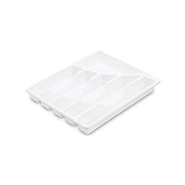 Sterilite 15758006 Cutlery Tray, 11-3/4 in W, 1-7/8 in D, Plastic, White