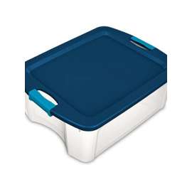 Sterilite 14449606 Carry Tote, Plastic, Clear, 23-5/8 in L, 18-5/8 in W, 9-1/4 in H