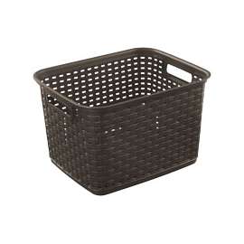Sterilite 12736P06 Tall Weave Basket, 1.8 cu-ft Capacity, Plastic, Espresso, Rectangle