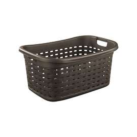 Sterilite 12756P06 Weave Laundry Basket, Plastic, Espresso, 26 in L x 18-3/8 in W x 12-1/2 in H Outside