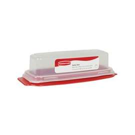 Rubbermaid 3930 Butter Dish, 0.25 lb Capacity, Plastic, Clear, 7.8 in L, 3 in W, 2 in H