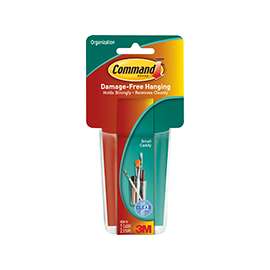 Command HOM-16 Small Caddy, 2 lb Capacity, Plastic, Clear