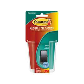 Command HOM-17 Smart Phone Station, Plastic, Clear