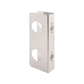 Prime-Line U 10539 Lock and Door Reinforcer, 2-3/8 in Backset, 1-3/4 in Thick Door, Stainless Steel, Stainless Steel