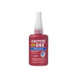 243 Threadlockers, Medium Strength, 250 mL, 3/4 in Thread, Blue