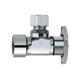 Plumb Pak PP20051LF Shut-Off Valve, 1/2 x 3/8 in Connection, FIP x Compression, Brass Body