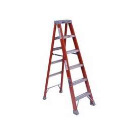 FM1500 Series Fiberglass Twin Front Ladder, 4 ft x 18 7/8 in, 300 lb Capacity