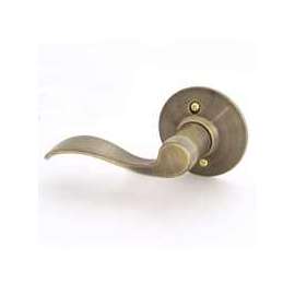 Schlage Accent Series F170 ACC 609 LH Dummy Lever, Solid Brass, Antique Brass