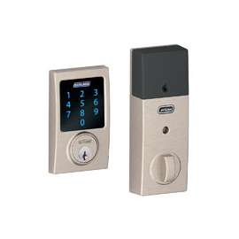 Schlage Deadbolt, 2-3/8 or 2-3/4 in Backset, 2-1/8 in Crossbore, 1 Keys, Digits, Smartphone, 5 Tumbler Pins