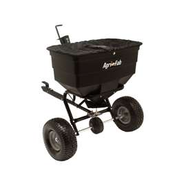 AGRI-FAB 45-0329 Broadcast Spreader, 40,000 sq-ft Coverage Area, 12 ft W Spread, 175 lb Hopper, Poly Hopper